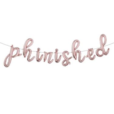 Imagem de Phinished Balloons, Ph.inisheD. Decorações de festa de formatura com acabamento I'm Phinally Done para Ph.D. Grads and Survivors, Class of 2025 Parabéns Doctor Party Supplies, presente de doutorado (L