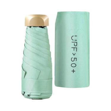 Imagem de Guarda-Chuva Dobrável de Vinil com Proteção UV - Mini Guarda-Chuva de 