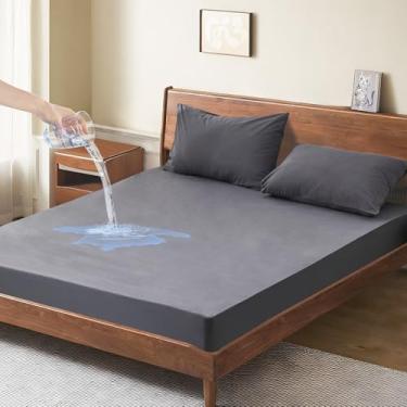 Imagem de Protetor de colchão impermeável California King, capa de colchão Cal King macia e respirável, lençol com elástico silencioso para incontinência, hipoalergênico, lavável na máquina, bolso profundo de