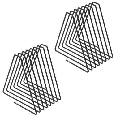 Imagem de FALESOUL 2 porta-arquivos triangulares, 7 compartimentos de metal para revistas, organizador de arquivos de mesa, organizador de arame, organizador de arquivos triangulares multifuncionais para