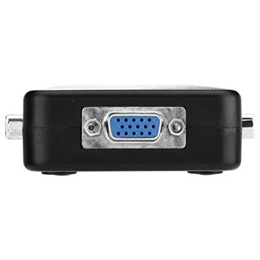 Imagem de XUXHOU Switch USB 2.0 KVM Switch de Alta Velocidade Transmissão de Dados para Jogos on -line e Gravadores de Vídeo VGA Compartilhe Tamanho ABS 2 Adaptador de Portas (4 pessoas)