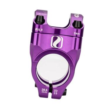 Imagem de UGPLM Suporte de bicicleta de estrada, suporte de garfo dianteiro para reparo, diâmetro do guidão 1,25" de substituição para bicicletas BMX Downhill, Roxo