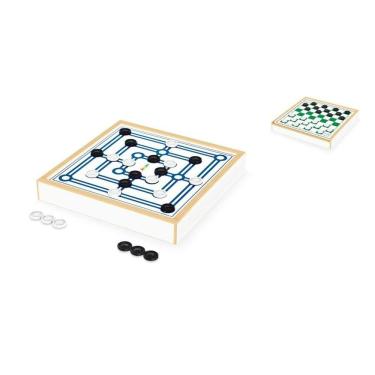 Imagem de Jogo de Tabuleiro com Estojo 3 Em 1 Xadrez, Damas E Trilha da Junges Ref 719