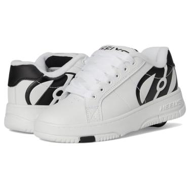 Imagem de Heelys Tênis infantil unissex com salto com rodas, Branco/preto, 22