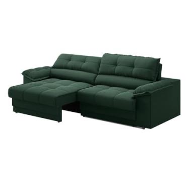 Imagem de Sofá Reclinável USB Mimo 2,30m Verde Velosuede Netsofas