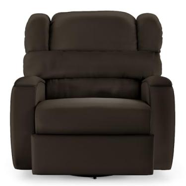 Imagem de Poltrona do Papai Sala de Cinema Reclinável Manchester Glider Manual Giratória PU Marrom G23