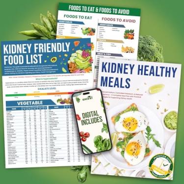 Imagem de Excool Club Tabela de Lista de Alimentos Amigáveis aos Rins – Dieta Renal com Baixo Oxalato, Baixo Potássio para Ckd, Suporte de Diálise, Planejamento de Refeições e Guia de Compras Saudáveis para