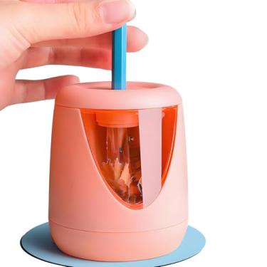 Imagem de Apontador de lápis elétrico para lápis de cor e nº 2 – parada automática, afiação super rápida com 2 modos de energia (USB/bateria), para lápis de 6 a 9 mm, uso em casa, escritório, sala de aula