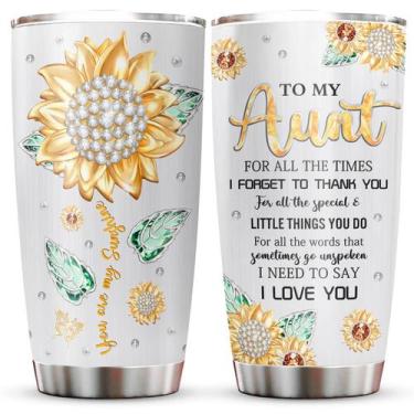 Imagem de Copo Muilzon Aunt Gifts 600 ml Best Aunt Ever Stainless Steel