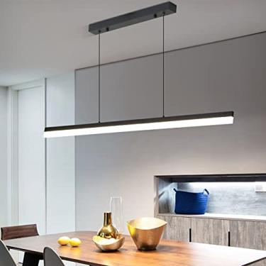Imagem de 100CM Moderno LED Pendente Luz, Minimalista Luz Luxo Iluminação Lustres Luz, Sala de Jantar Luzes Teto Luz Luxo Iluminação Lustre para Ilha de Cozinha, Sala de Estar