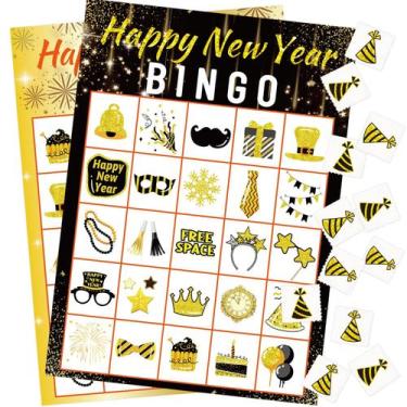 Imagem de Jogo de bingo FANCY LAND New Year para crianças de 24 jogadores com su