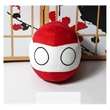 Imagem de GANGKJDS Bonecos de pelúcia Polandball Austrália, Polônia, Brasil, Bielorrússia, México, Portugal, Countryball, Travesseiro de Pelúcia, Pingente de Presente Cosplay (Letônia, 20 cm)
