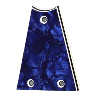 Imagem de Mingzhe Guitarra Truss Rod Cover Triangular Belo Padrão para Substituição de Guitarra (GR39 Pérola Azul)