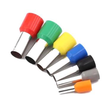 Imagem de Terminais de pino VE 100 peças, conectores de tubo de prensa a frio, narizes e soquetes de fio de cobre pré-isolados para fiação eletrônica de 0,5 a 4 mm² (E2512)