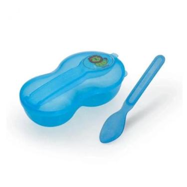 Imagem de Conjunto Papinha Para Bebês com Tigela e Colher Azul - Injetemp 