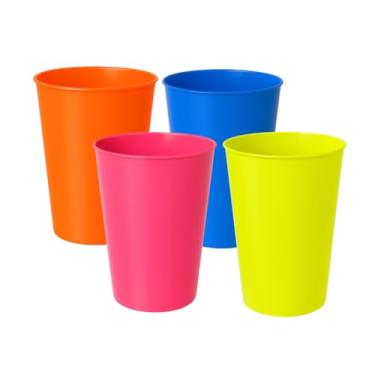 Imagem de Kit Copo De Festa Colorido Copão Adega Drink Reutilizável Lembrancinha Atacado Para Personalizar Varios Tamanhos (4, Pequeno)