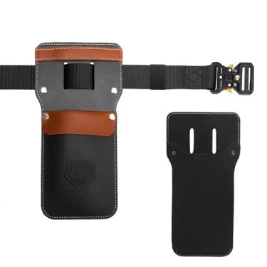 Imagem de JRONG Tols Aljava de flecha de couro para tiro com arco, suporte de flecha portátil de 8 a 10 com inserção de folha de plástico, aljava de quadril leve para canhoto ou direito (com cinto de fivela)