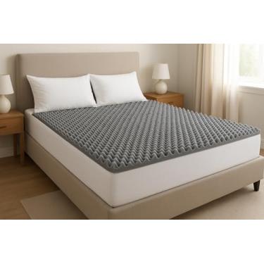 Imagem de Colchão Caixa de Ovo Luckspuma, Espuma D28, Casal 138x188x4cm,