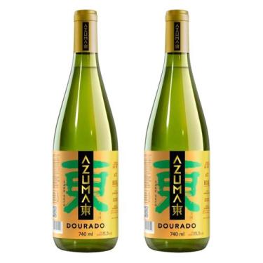 Imagem de Saquê Azuma Dourado Sake Seco 740ml 2 Unidades