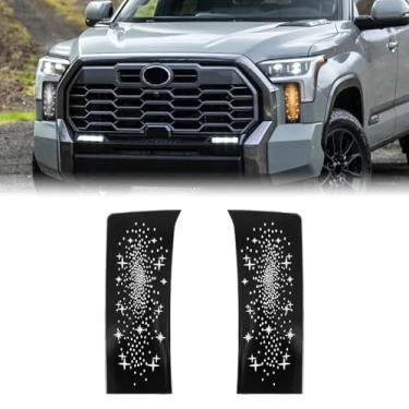 Imagem de Fancemot Faróis de neblina dianteiros de LED, luzes brancas de circulação diurna (DRL), luzes de seta âmbar, luzes azuis de farol baixo, compatíveis com Toyota Tundra 2022-2025 (estilo 2)