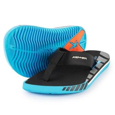 Imagem de Chinelo Kenner Kick S Up Masculino - Preto e Azul - 42