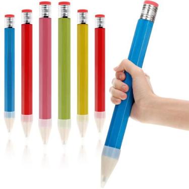 Imagem de Lápis Jumbo de madeira Tinlade, 6 peças para adereço Funny Giant, 35 c