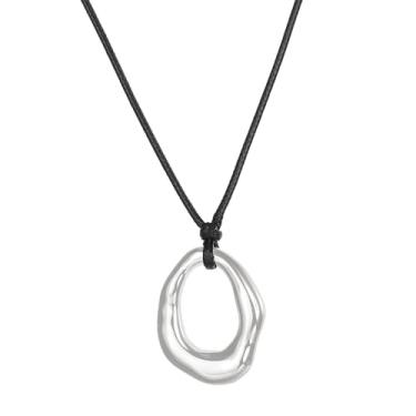 Imagem de Colar feminino boêmio, pingente de ouro grosso, joia ocidental, colar com pingente longo, gargantilha de couro chique caubói, roupas de concerto country, presentes de Natal, presentes de amizade