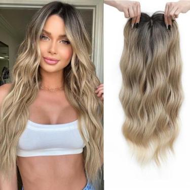 Imagem de Peruca UDU 20" Wavy Ombre Highlight, protetor de cabelo sintético