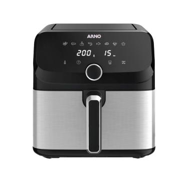 Imagem de Fritadeira Elétrica Sem Óleo Air Fryer Arno AFD7 7,5L Mega Digital – Inox/Preta