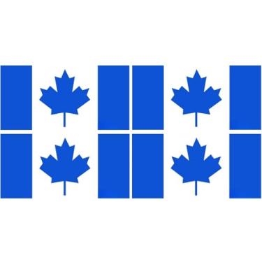 Imagem de Pacote com 4 adesivos refletivos da bandeira do Canadá - 15 x 7 cm - Decalques duráveis e à prova d'água para veículos, carro, para-choque, caminhão, motocicleta, capacete, laptop, garrafa de água
