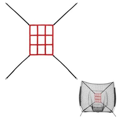 Imagem de Gainspra Alvo Strike Zone para rede de beisebol, arremesso de arremesso, rebatedor, captura de softball, equipamento de treinamento de precisão de arremessador ajustável