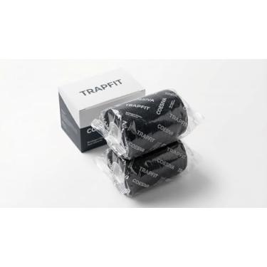 Imagem de KIT 2 Bandagem Adesiva Elastica Autoaderente, 10 cm x 4,5 m, Preta ideal para recuperação e suporte muscular TRAPFIT