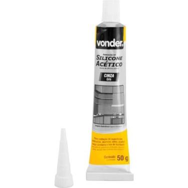 Imagem de Borracha Silicone Cinza 50G Acético Blister Vonder