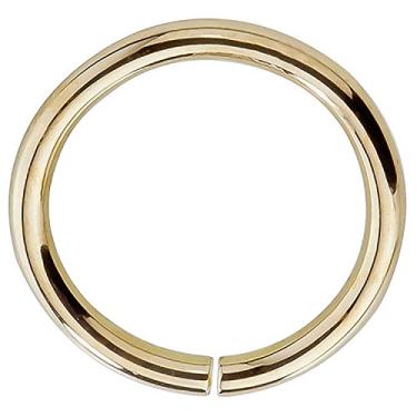 Imagem de Brinco de cartilagem de argola de nariz em ouro amarelo 14k - Brincos pequenos sem costura para orelhas sensíveis, sem níquel