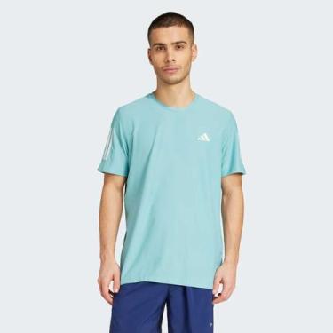 Imagem de Camiseta Adidas Own The Run Base Azul e Branco, P
