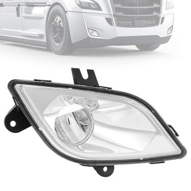 Imagem de HECASA Farol de neblina de LED frontal direito completo compatível com Freightliner Cascadia 2018-2024 Freightliner para-choque dianteiro farol de neblina DRL lente transparente cromada substituição