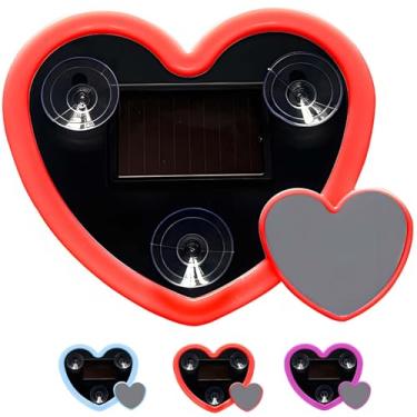 Imagem de Luz ambiente LED para carro movida a energia solar - Detalhe neon em forma de coração para janelas traseiras e laterais, 5 modos, presente romântico para Natal, Dia dos Namorados, aniversário