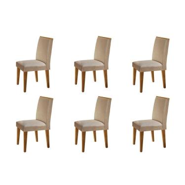 Imagem de Conjunto 6 Cadeiras Para Sala De Jantar Lunara Imbuia 07