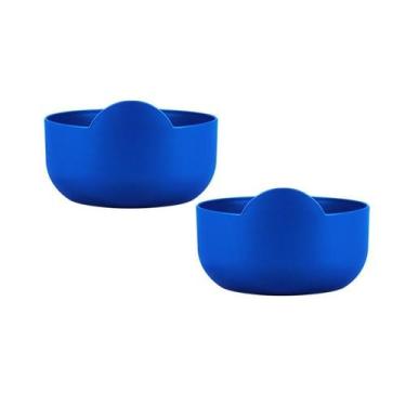 Imagem de Kit 2 Super Bowl Azul 475Ml Plástico Premium - Bb Store