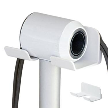 Imagem de Suporte Para Secador De Cabelo Fixado Na Parede | Montagem Autocolante Segura Até 2 Kg - Cabide para Secador no Banheiro - Adequado para Casa Apartamento Banheiro Armário Dormitório
