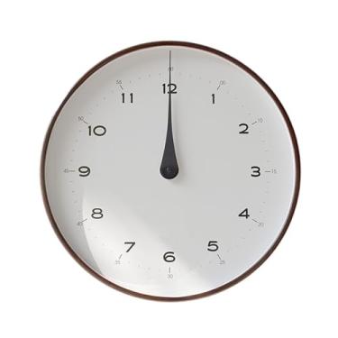 Imagem de Relógio de parede Relógio de parede moderno em madeira maciça, silencioso, alimentado por bateria, com ponteiros formato gota para decoração de casa(16 inches)