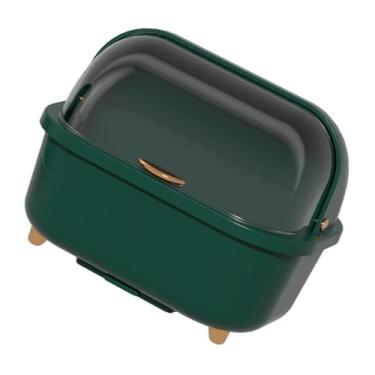 Imagem de ZAWELIYO Caixa de Secagem de Pratos Multifuncional Organiza Eficientemente Utensílios de Mesa Com Tampa para Armazenamento de Cozinha Escorredor de Pratos de Plástico para Economizar Espaço (Verde