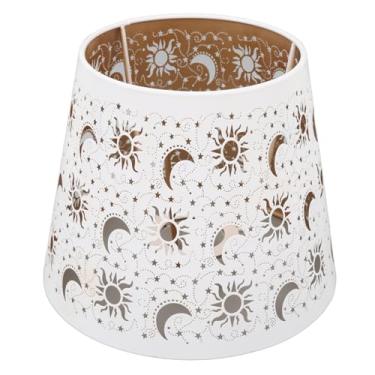 Imagem de Hyuduo Abajur de Ferro Esculpido Exclusivo Sun Moon Star para Lâmpadas E27 E26, Capa Moderna de Abajur de Mesa Com Design Oco para Decoração de Quarto e Sala de Estar