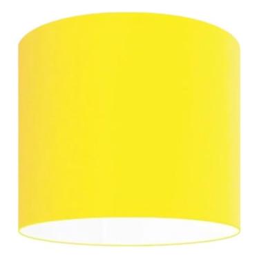 Imagem de Cúpula para Abajur 30x20 Algodão diversas Cores Bocal 3,5cm Nacional (Amarelo)