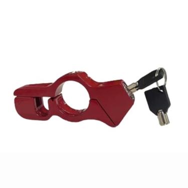 Imagem de Trava Anti-Roubo para Motocicleta com Duas Chaves de Guidão Bicicleta Resistente Travas Manopla Acelerador e Alavanca Freio Travão Universal Liga Leve Solução ATV