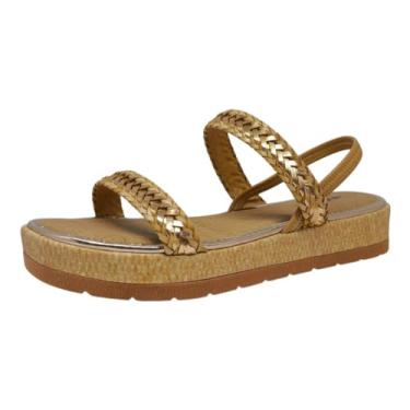 Imagem de Sandália Feminina Flatform Palha e Tressê Mississipi