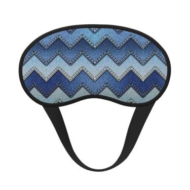 Imagem de Máscara de dormir blecaute com estampa de jeans azul gradiente máscara de luz macia para dormir meditação viagem ioga