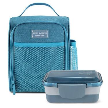 Imagem de Kit Bolsa Térmica E Pote De Marmita 2 Andares Concept Azul