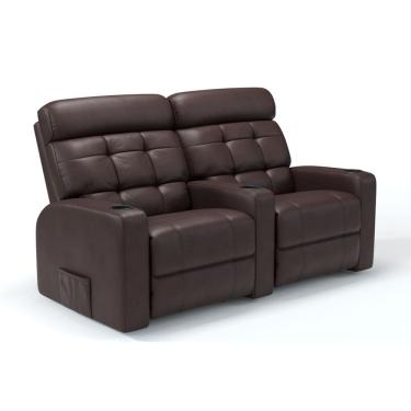 Imagem de Sofá 2 Lugares Reclinável Manual Linha Cinema Em Corino Importado