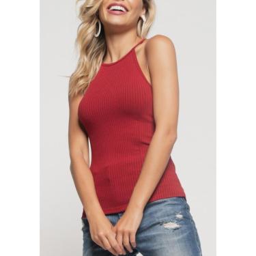 Imagem de Regata Salvatore Cavada Alcinha  Canelada Feminina-Feminino